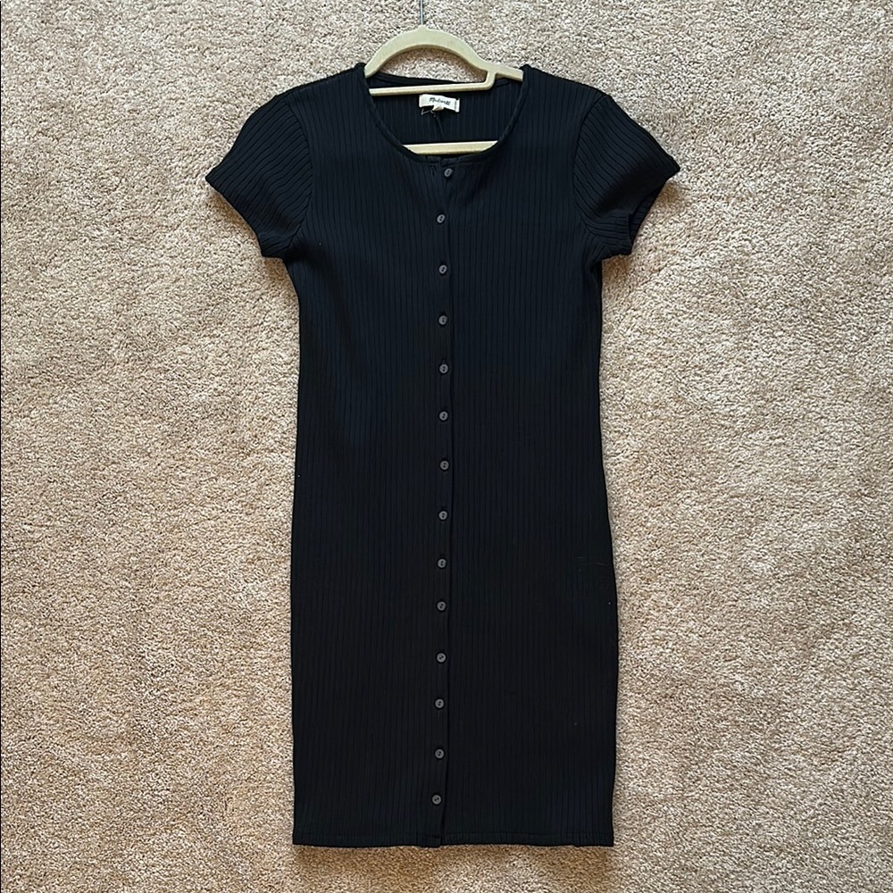 Madewell Ribbed Button Front Minidress